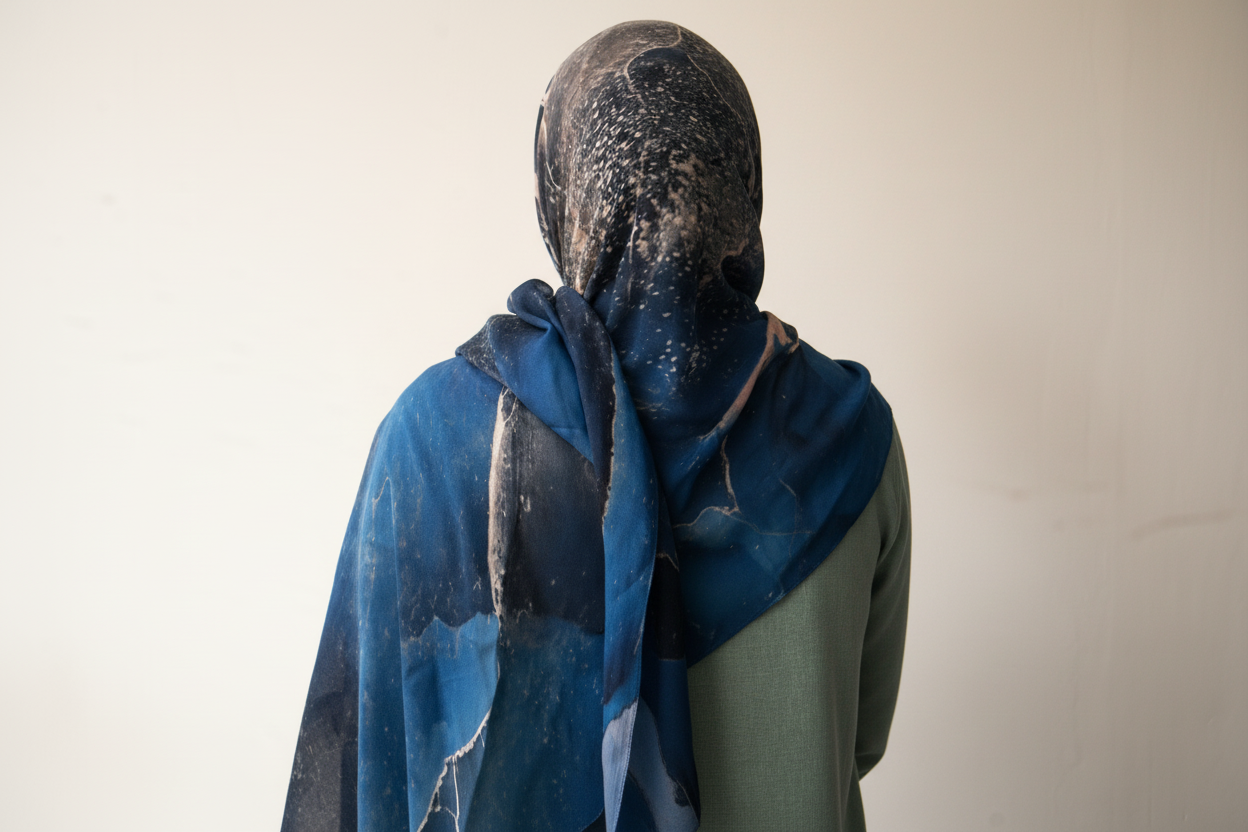 Blue Marble Hijab - Enhanced 2