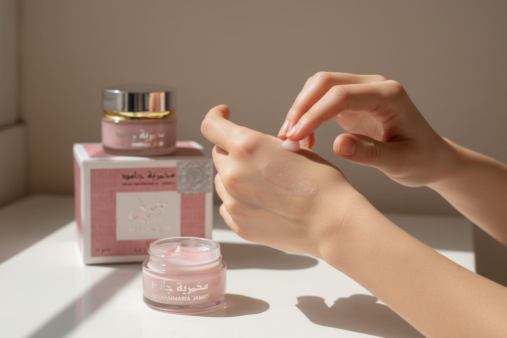 Cream Wardi Solid Perfume Application