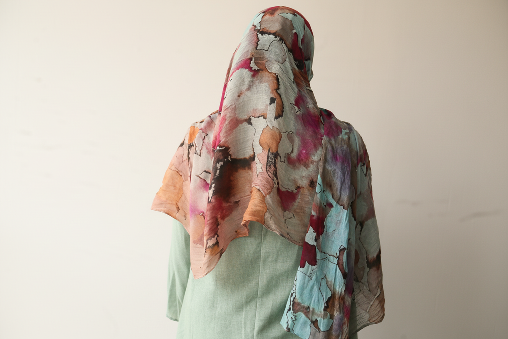 Veloura Bloom Hijab - Back View Enhanced
